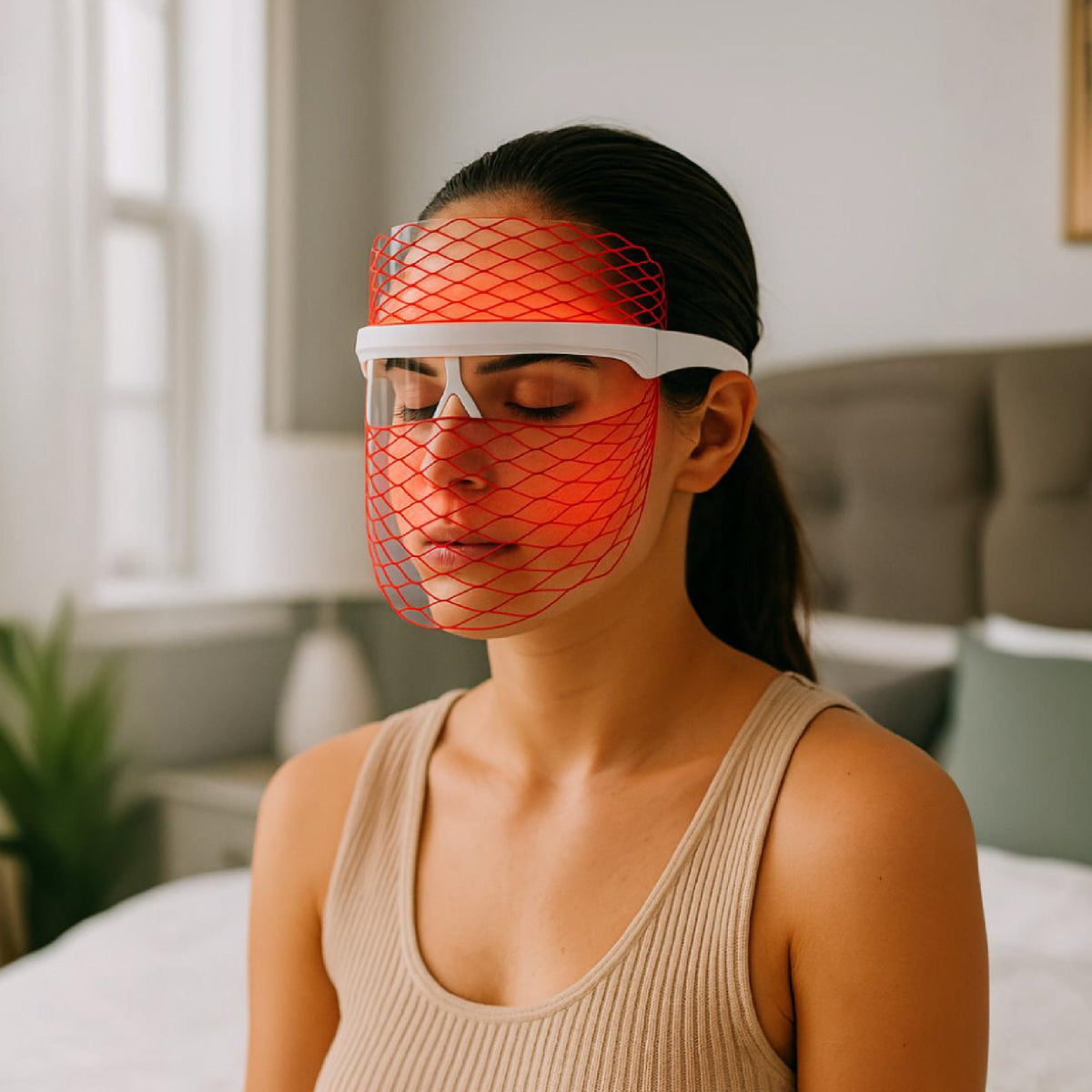 LED Light Therapy Face Mask & Sculpting Wand